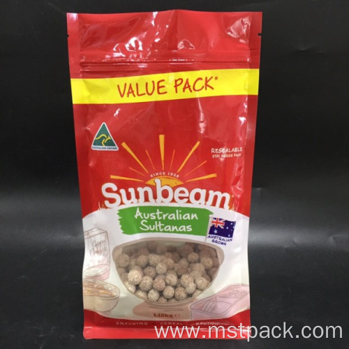 Flat Bottom Dried Food Bag With Windows